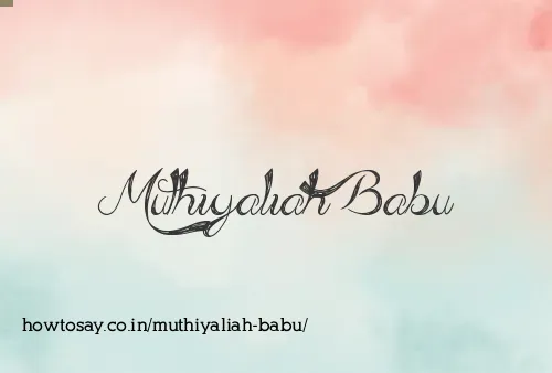 Muthiyaliah Babu