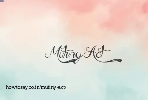 Mutiny Act