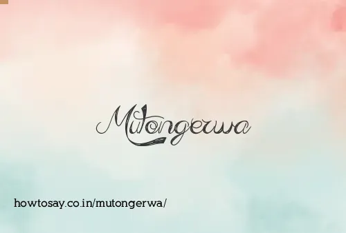 Mutongerwa