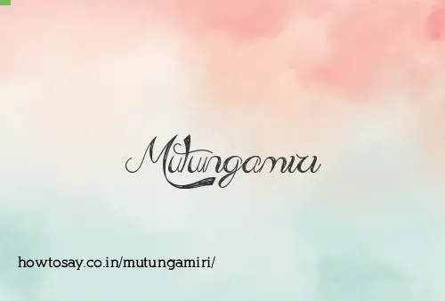 Mutungamiri