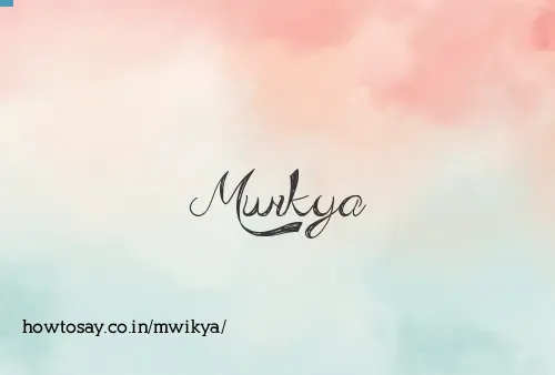 Mwikya