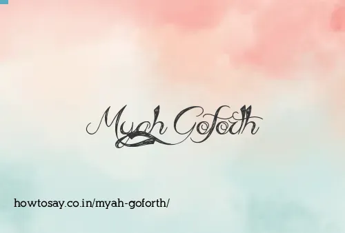 Myah Goforth