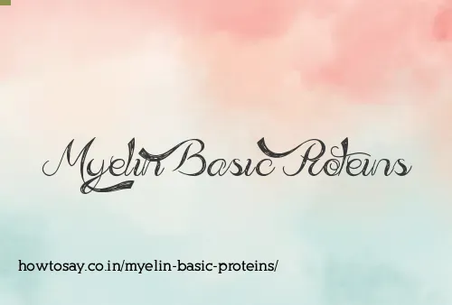 Myelin Basic Proteins
