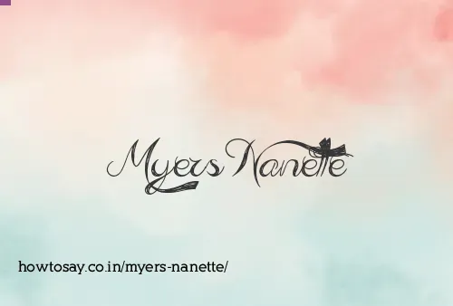 Myers Nanette