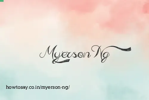 Myerson Ng