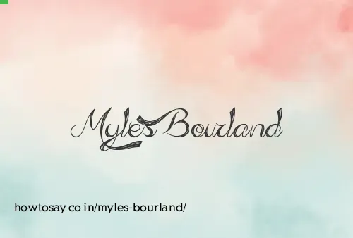 Myles Bourland