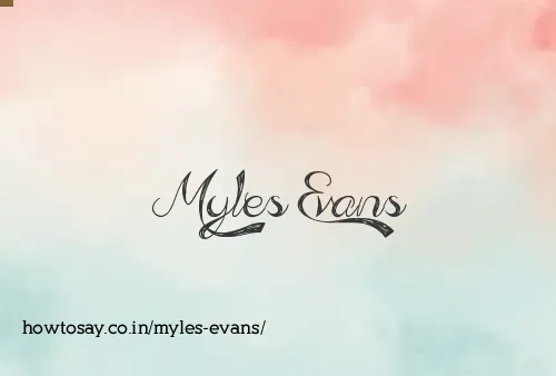 Myles Evans