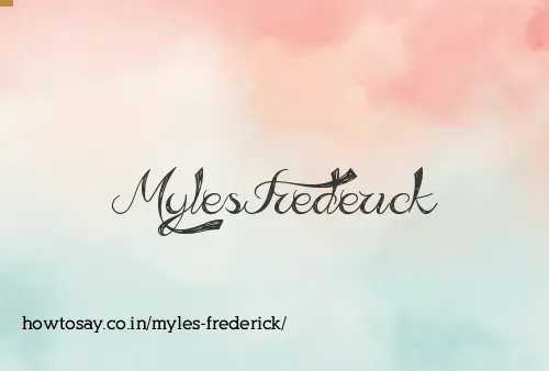 Myles Frederick