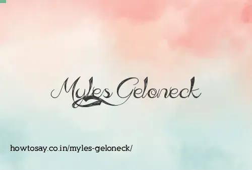 Myles Geloneck