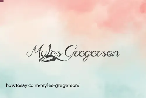 Myles Gregerson