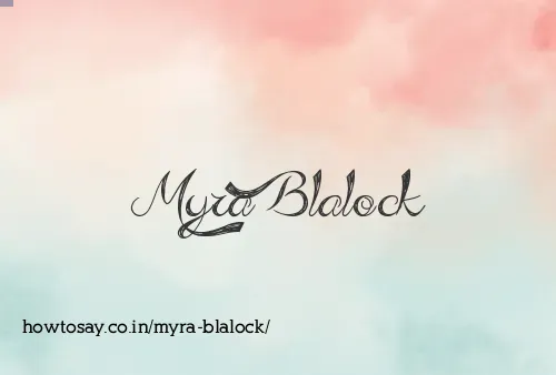 Myra Blalock