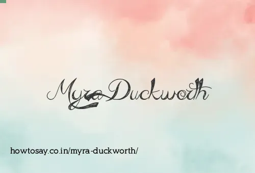 Myra Duckworth