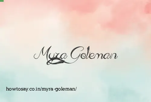 Myra Goleman