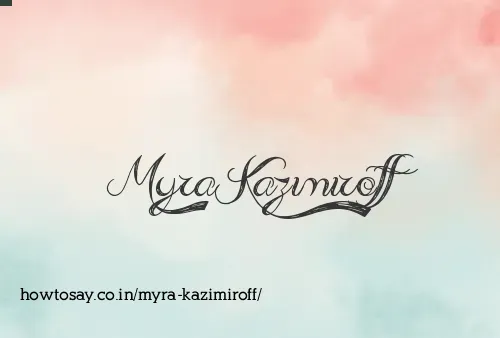Myra Kazimiroff