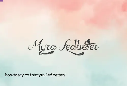 Myra Ledbetter