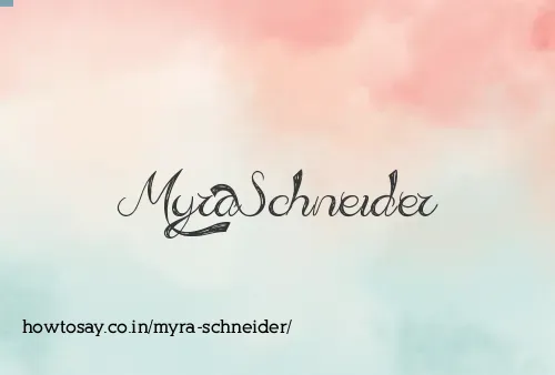 Myra Schneider