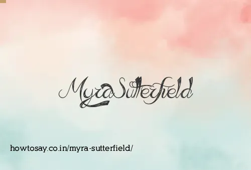 Myra Sutterfield