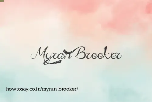 Myran Brooker