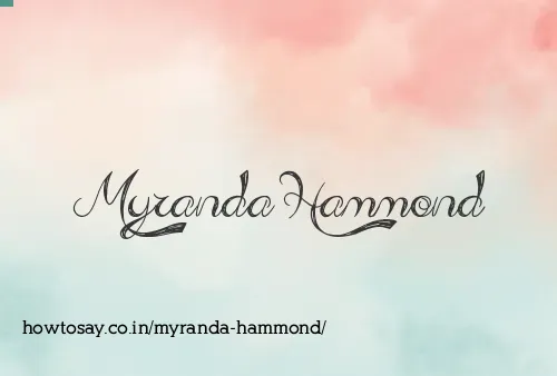 Myranda Hammond