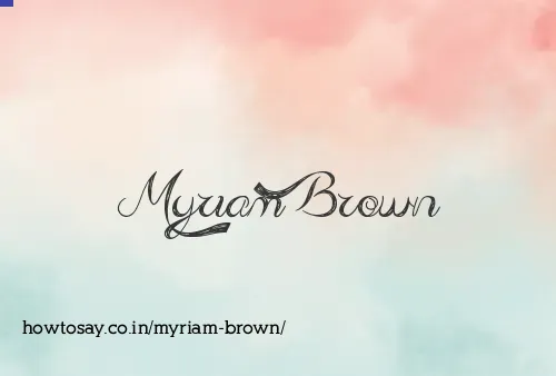 Myriam Brown