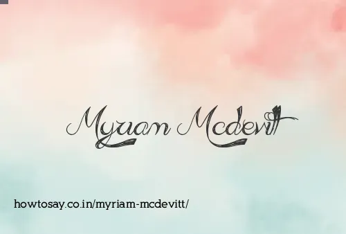 Myriam Mcdevitt