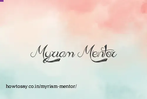 Myriam Mentor