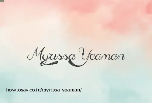 Myrissa Yeaman