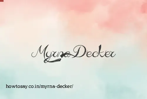 Myrna Decker