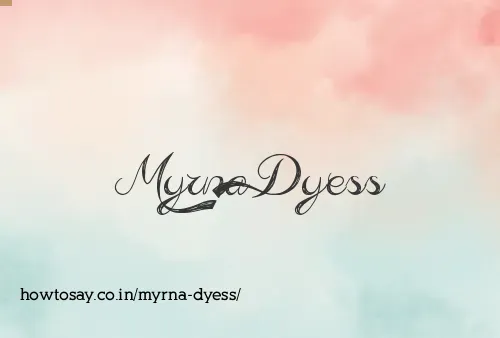 Myrna Dyess