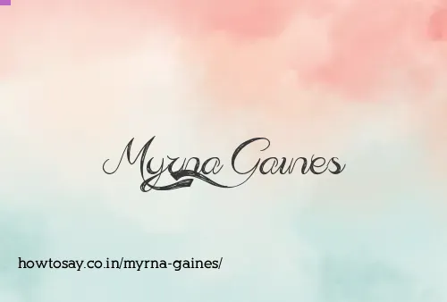 Myrna Gaines