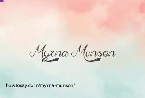 Myrna Munson
