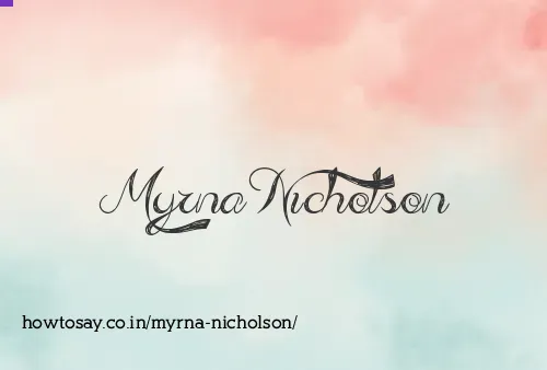 Myrna Nicholson