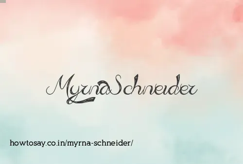 Myrna Schneider