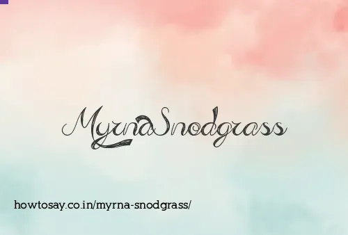 Myrna Snodgrass