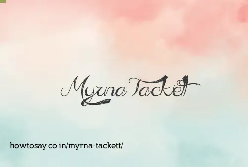 Myrna Tackett