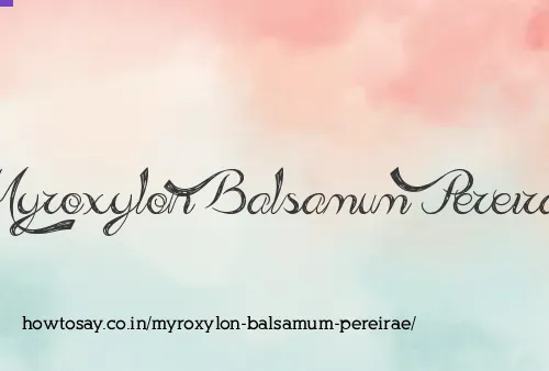 Myroxylon Balsamum Pereirae