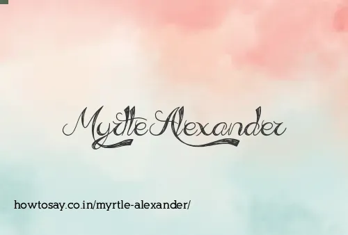 Myrtle Alexander