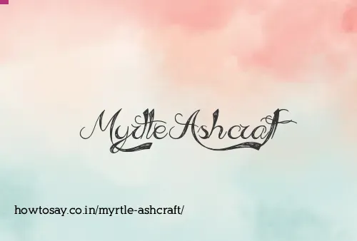 Myrtle Ashcraft