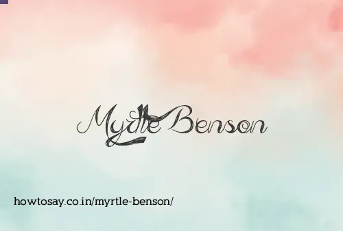 Myrtle Benson