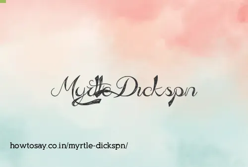 Myrtle Dickspn