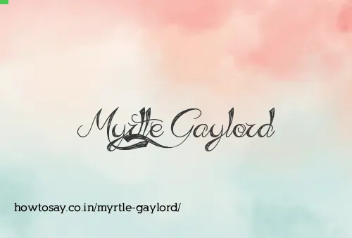 Myrtle Gaylord
