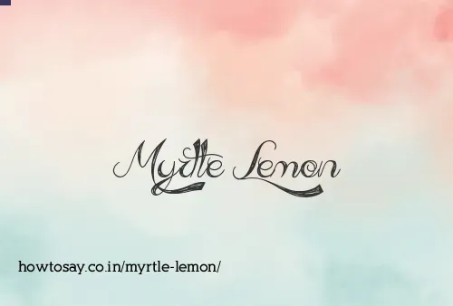 Myrtle Lemon