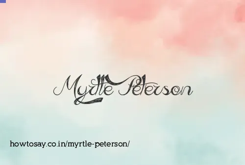 Myrtle Peterson