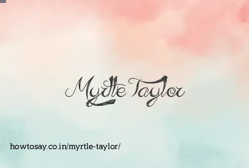 Myrtle Taylor