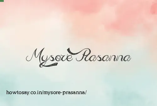 Mysore Prasanna