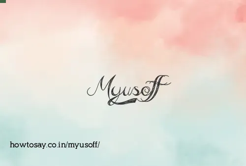 Myusoff