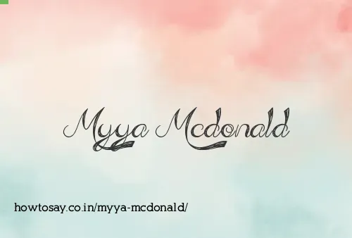 Myya Mcdonald