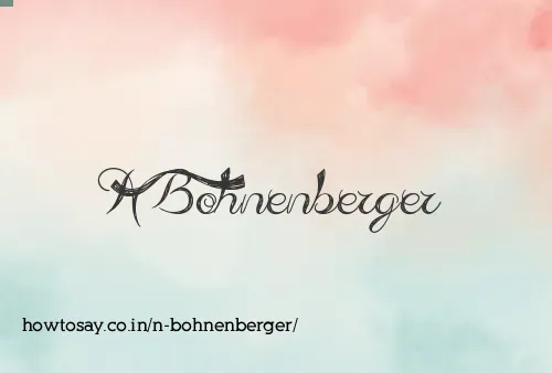 N Bohnenberger
