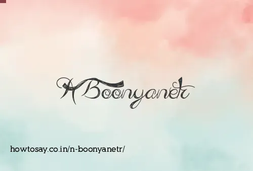 N Boonyanetr