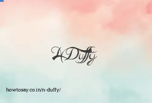 N Duffy